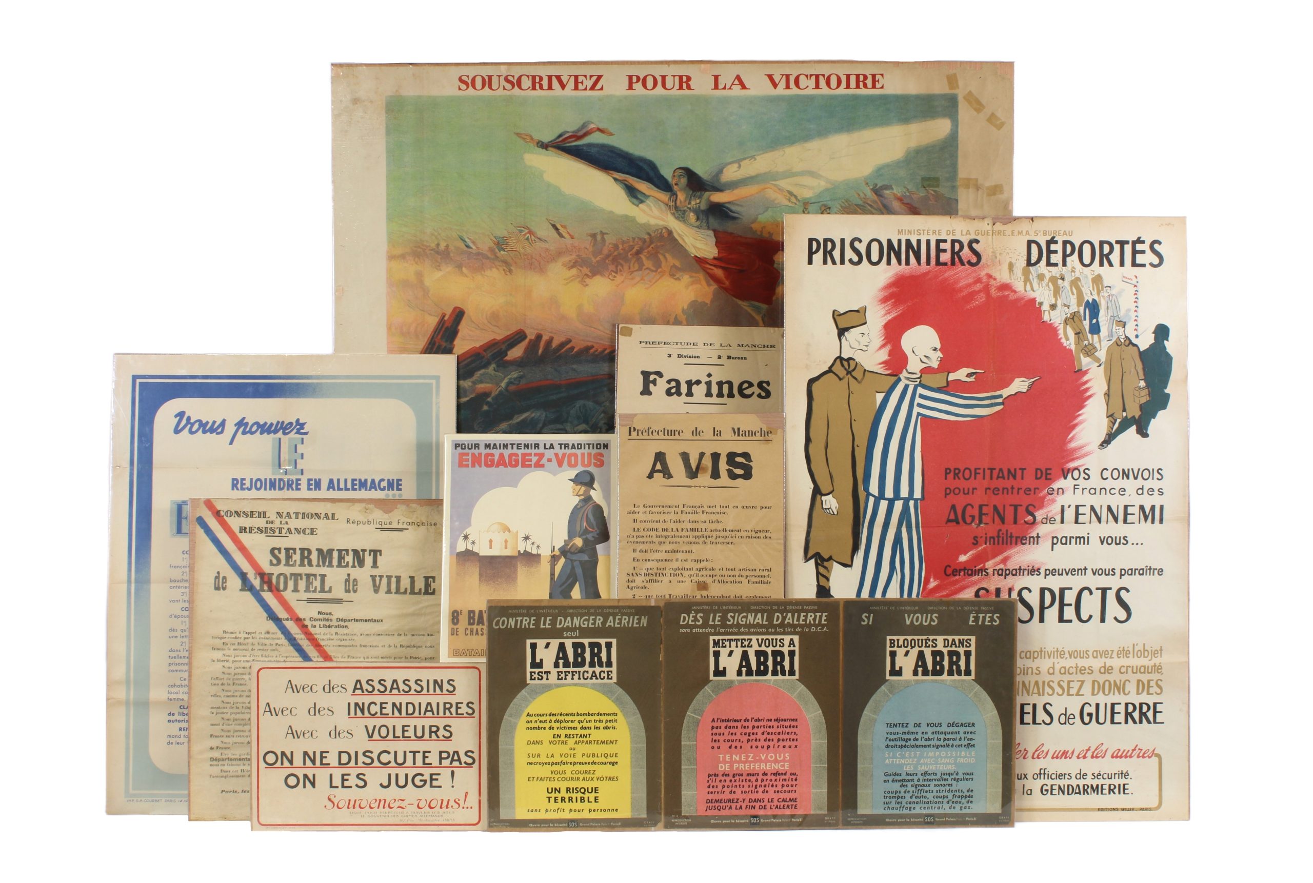 Importante collection d'Affiches de propagandes & publicitaires