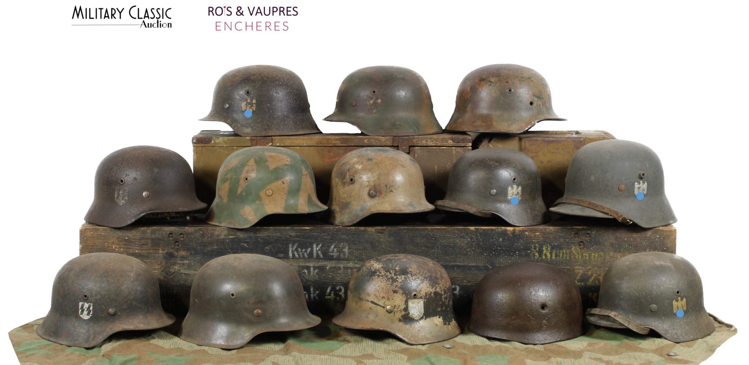 Importante collection de casque des Armées du Reich