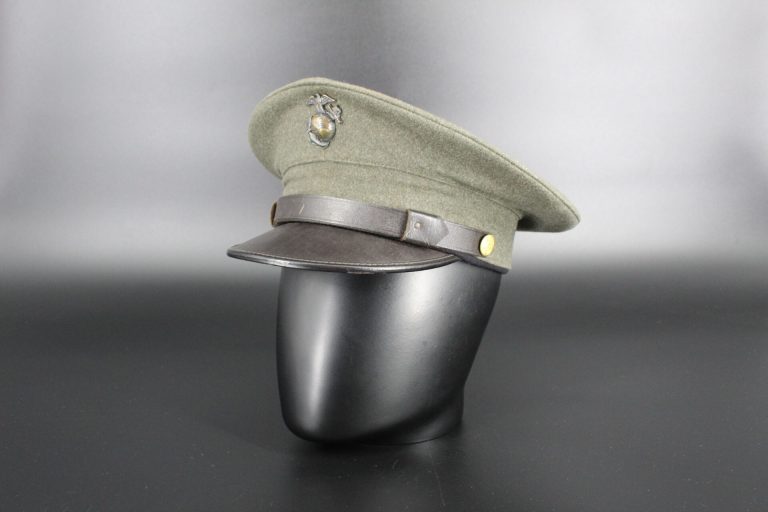 Casquette Militaire USMC Style Instructeur - Large Bord, Laine | Vert Armée - Neuf Avec étiquettes