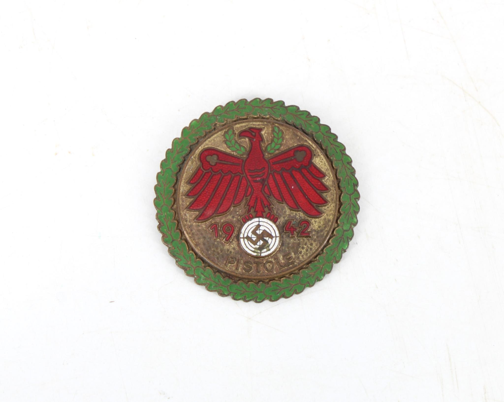 Insigne de tireur au pistolet 1942.