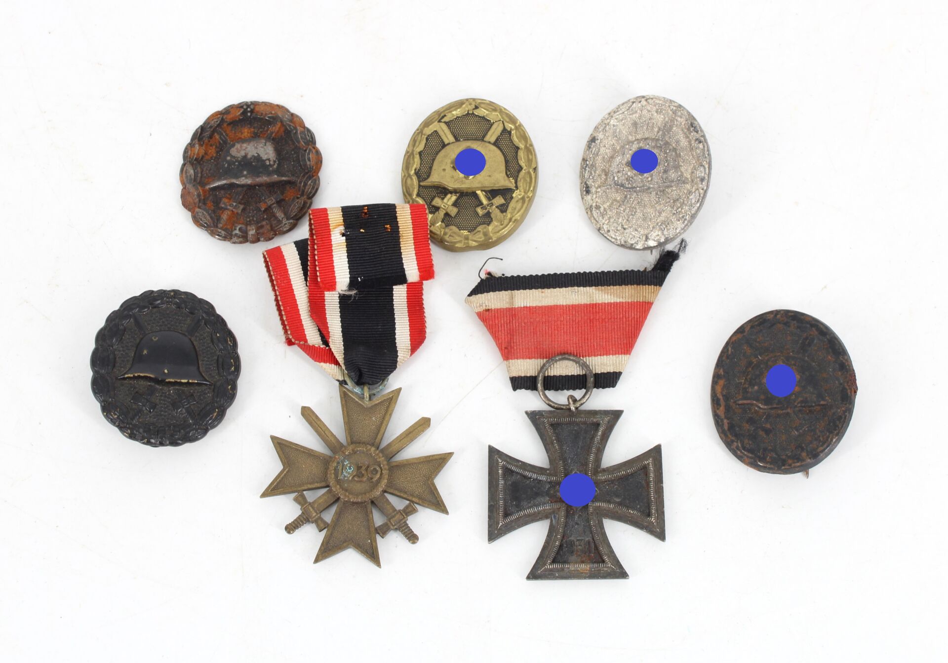 Croix de Fer, médaille & badges des blessés - Wehrmacht