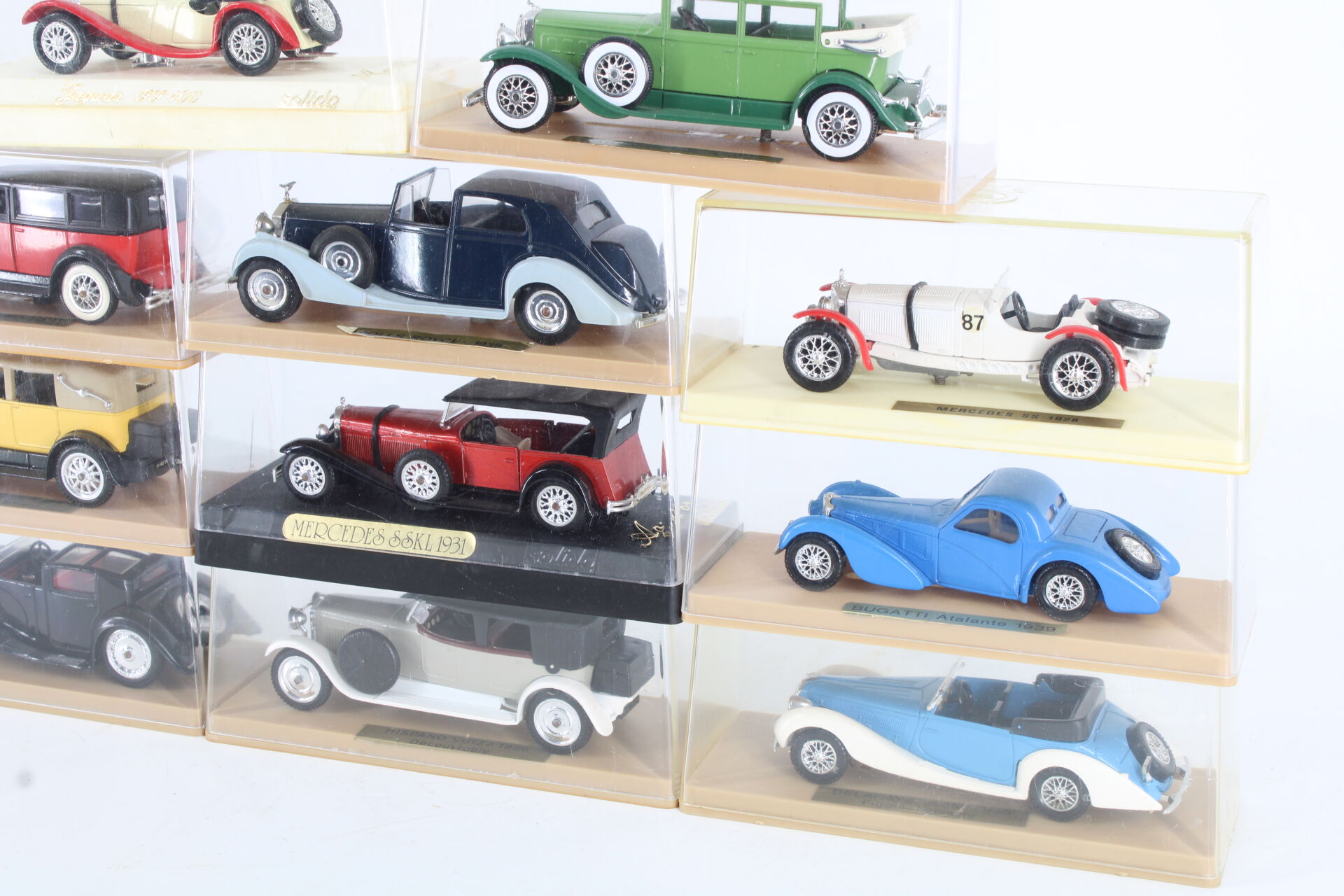 Lot de 11 véhicules miniatures 1920/1940 - Bugatti, Jaguar, Mercedes, Cadillac, Rolls Royce... – Image 2