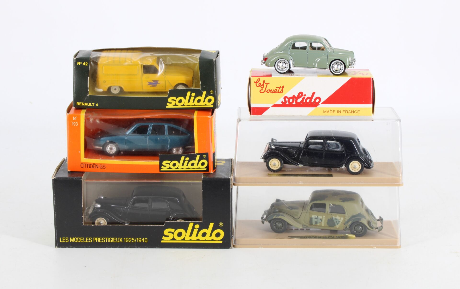 Lot de 6 véhicules miniatures - France