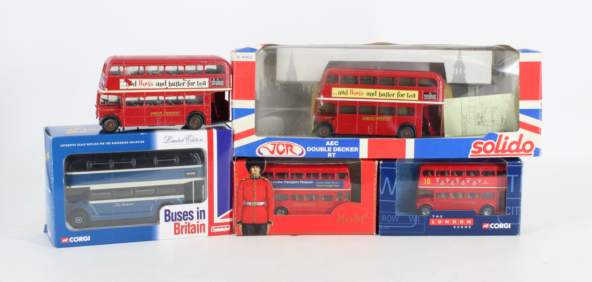 Lot de 5 autobus miniatures - Angleterre