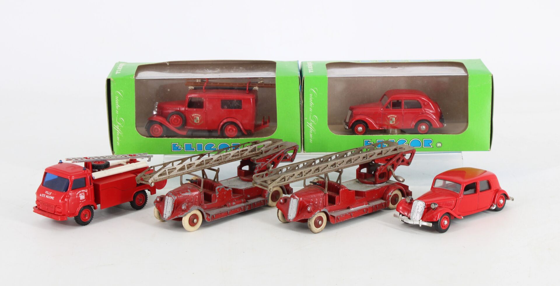 Lot de 6 véhicules miniatures - Sapeurs Pompiers