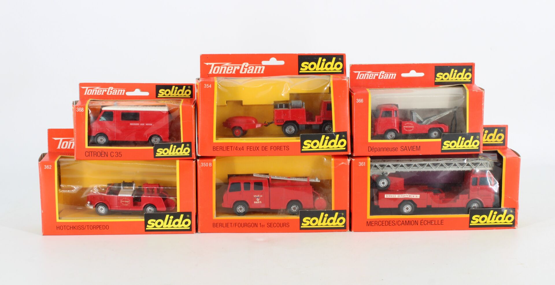Lot de 6 véhicules miniatures - Sapeurs Pompiers