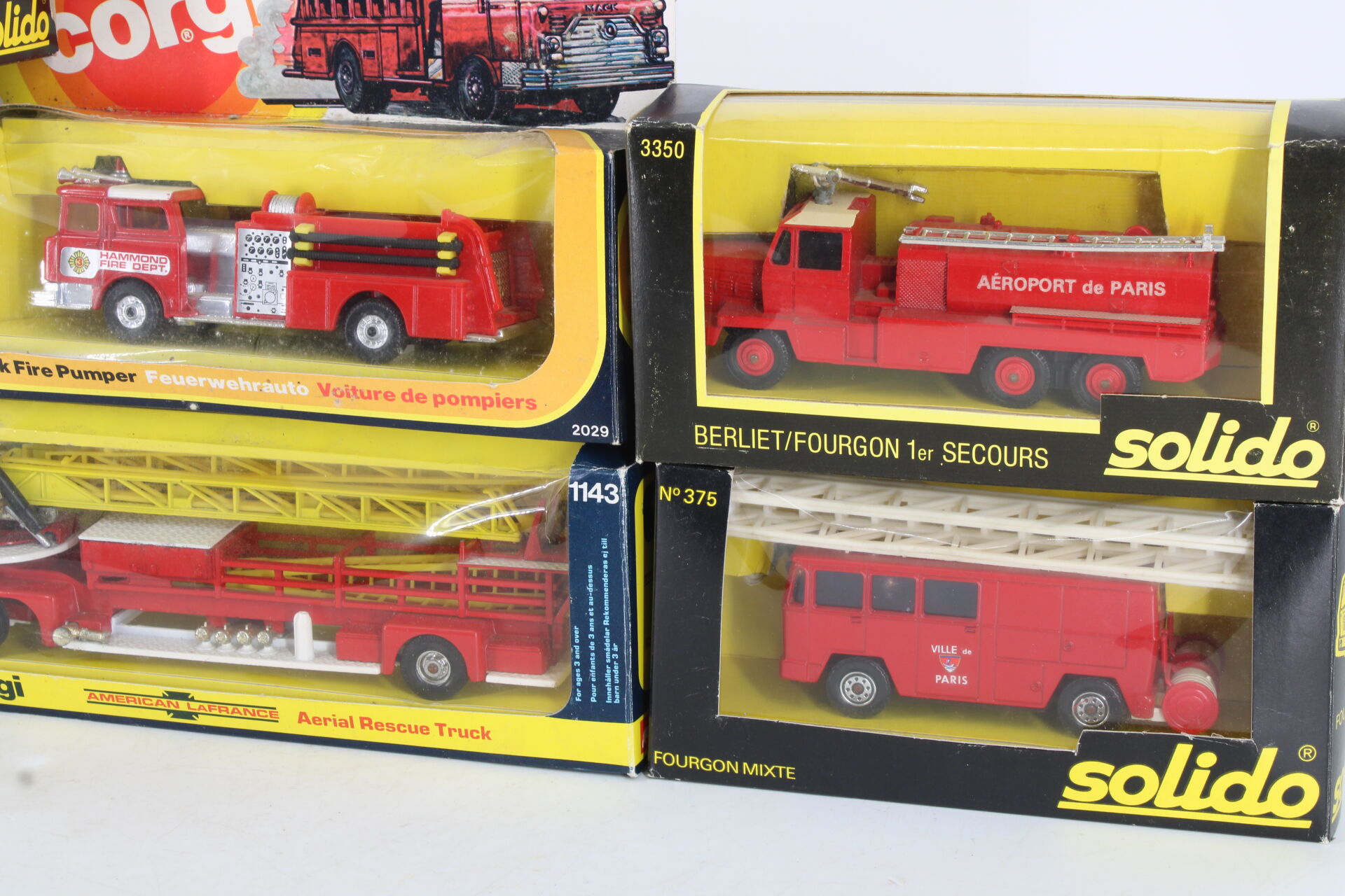 Lot de 7 véhicules miniatures - Sapeurs Pompiers – Image 2