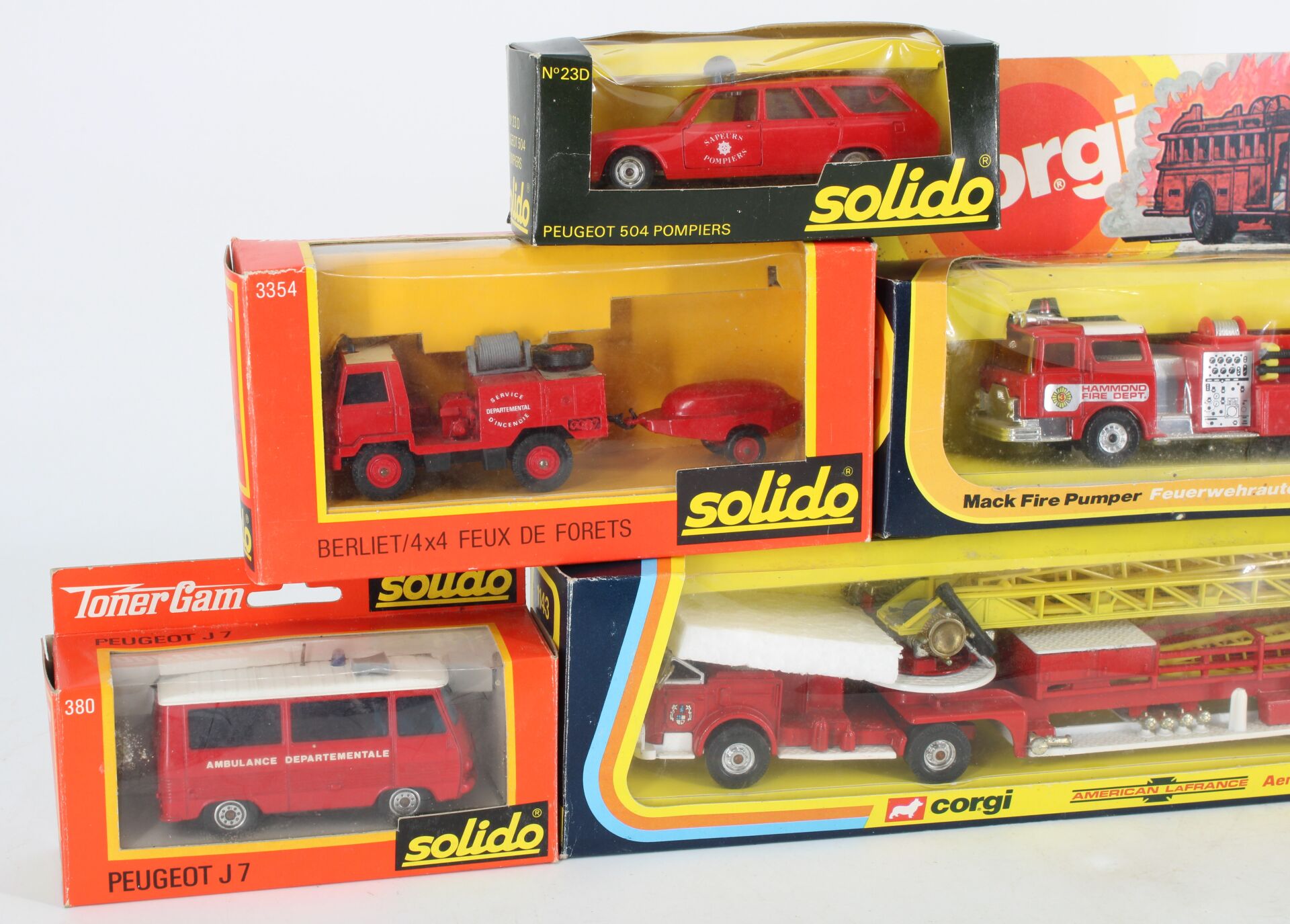 Lot de 7 véhicules miniatures - Sapeurs Pompiers – Image 3